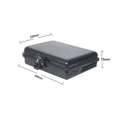 KEXINT FTTH Fiber Optik Dağıtım Kutusu Dış Mekan 16 Çekirdek PC ABS Siyah