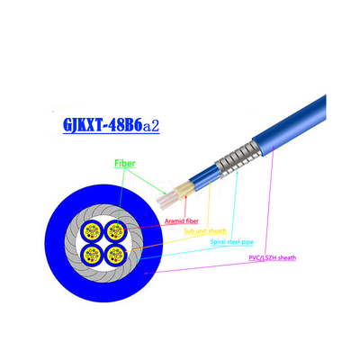 KEXINT GJKXTKJ-48B6a2 FTTH GJSFJV İç Mekan Fiber Optik Kablo Mavi SM Çok Modlu