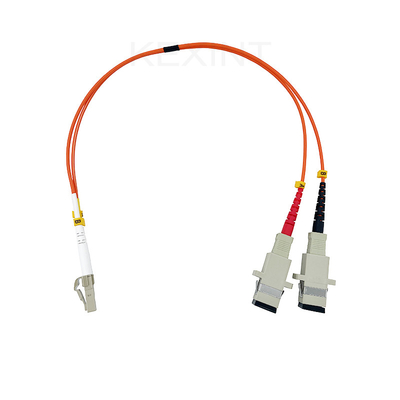 KEXINT Fiber Optik Yama Kablosu Kablosu 1 ft LC Erkek - SC Dişi Çok Modlu 50/125 2.0mm Dubleks