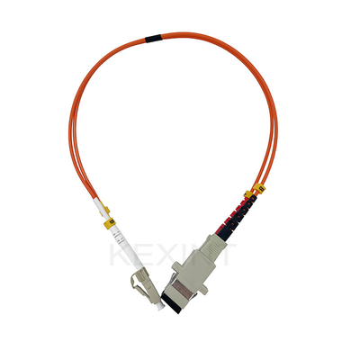 KEXINT Fiber Optik Yama Kablosu Kablosu 1 ft LC Erkek - SC Dişi Çok Modlu 50/125 2.0mm Dubleks