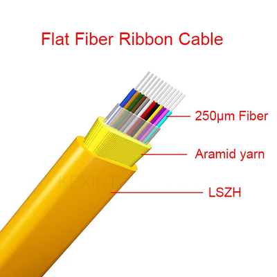 KEXINT GJFDKBV 12 Core G657A1 Fiber Indoor Flat Ribbon Fiber Optical Kablo