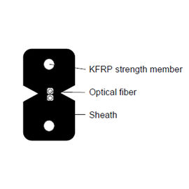 KFRP Fiber Optik Ağ Kablosu GJXFH 1G657A2 Siyah Beyaz Renkli Çok Boyutlu