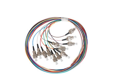 ODF Fiber Optik Yama Kablosu, 12 Renk Fiber Optik Pigtail Ekleme 0.9mm