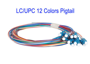 LC/UPC 12 Çekirdekli Renkler SM Patch Cord Fiber Patch Kablolar G652D G657A1 G657A2 1m 1.5m