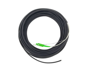 2.0 Konnektör SC / APC ile Siyah 4.0 FTTH Bırak Kablo Fiber Optik Yama Kablosu