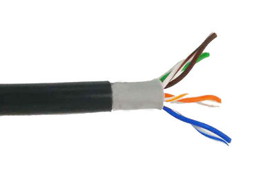 Dış Mekan Suya Dayanıklı PE Cat5e Bakır Kablo, Korumalı Lan Kablosu UTP 24AWG Yüksek Hızlı