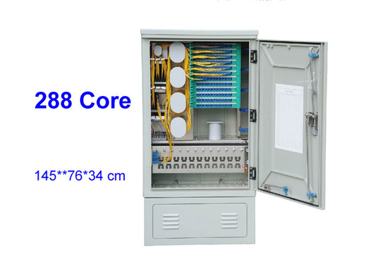 Outdoor 144 288 576 Core SMC Rack Fiber Optik Dağıtım Kutusu Bağlantı Kabini Ayaklı
