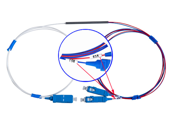 18dB Yönlendirme Bağlayıcı Fiber Optik WDM FBT 15/85 1×2 Mini 0.9 SC/UPC Konnektör
