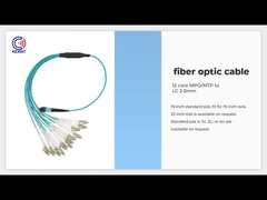 Fiber Optik 24 MTP MPO Yama Kablosu 5M OM4 24 Çekirdek Macenta Düşük Kayıp 0.3dB tip B