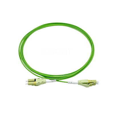 KEXINT Uniboot Fiber Optik Yama Kablosu LC UPC Dubleks OM5 LSZH Yeşil