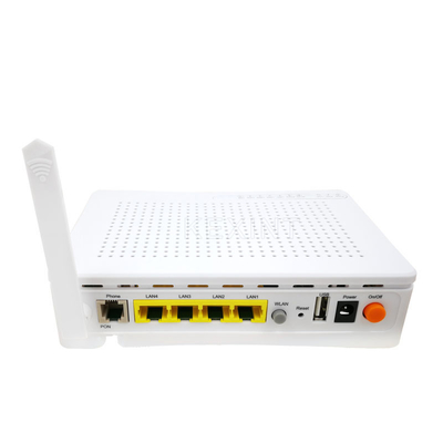 KEXINT Wifi 4GE 2POTS GEPON ONU Yönlendirici Beyaz İngilizce Yazılım Ağı 1 SC UPC PON Bağlantı Noktası