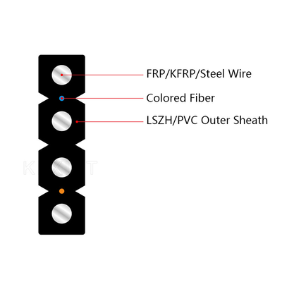 KEXINT FTTH Fiber Optik Saplama Kablosu GJSPXH Simetrik Paralel Kelebek Kablo