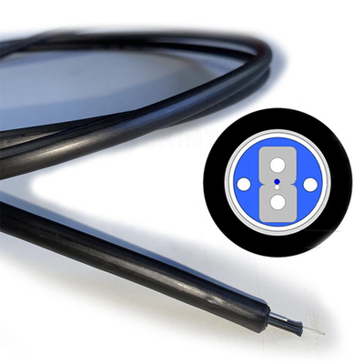 Sıkı Tampon GJYXFH Fiber Optik Bırakma Kablosu 1 - 12 Çekirdekli Tek Modlu FTTH İç Mekan Dış Mekan