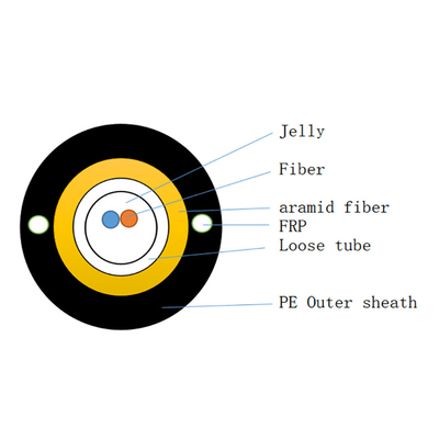 ADSS 8.5mm Fiber Optik Zırhlı Kablo Merkezi Paket Tüp Yapısı