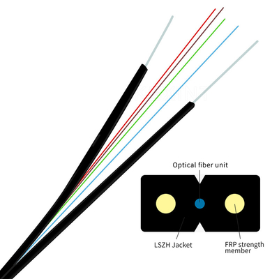 2.0mm 3.0mm Çaplı Fiber Optik Kablo PVC LSZH Siyah Dış Kılıf