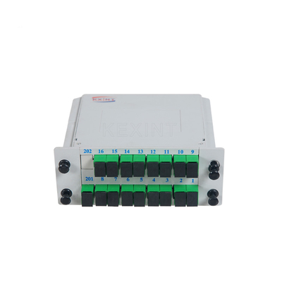 Renkli PLC Bölücü 1X16 Fiber Ayırma SC APC Varlık Tipi