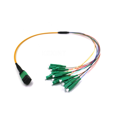 OM3 OM4 G657A Fiber Optik Gövde Kablosu 24 Çekirdekli MTP MPO LC Konektörü