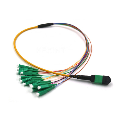 OM3 OM4 G657A Fiber Optik Gövde Kablosu 24 Çekirdekli MTP MPO LC Konektörü