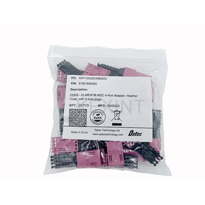 KEXINT ELiMENT MDC 4 Port Adaptörü Mmultimode Heather Violet 4 toz fişleri ile MDC Patch Kablosu ile eşleşir
