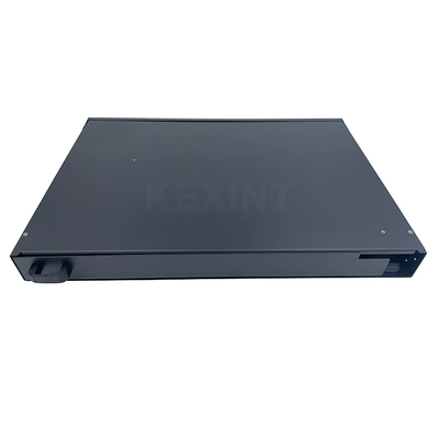 KEXINT 24 Port 1 U Rack Optik Dağıtım Çerçevesi Fan Şekilli Fiber Optic Patch Panel