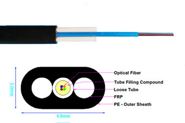 FRP Mini Fiber Optik Zırhlı Kablo Düz Damla Tüp Yıldırım koruma YOK Gevşek