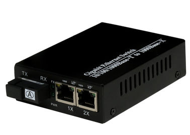 SM Tipi Fiber Optik SFP Modülü 1000M 2 Bağlantı Noktalı Medya Dönüştürücü SC RJ45 Konnektör