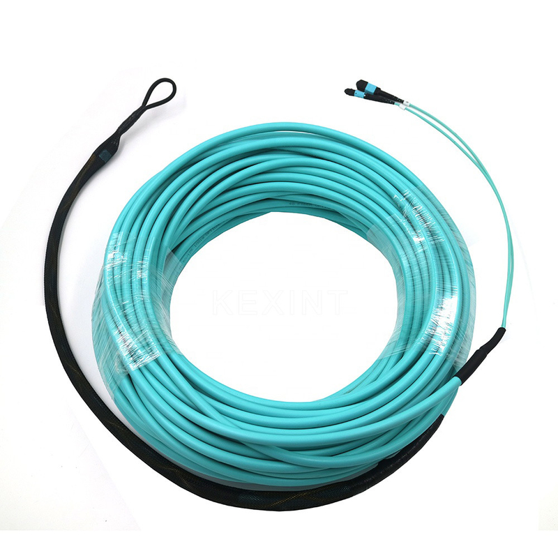 PVC LSZH Dış Kılıflı 12 Çekirdekli 24 Çekirdekli Mavi OM3 Fiber Kablo