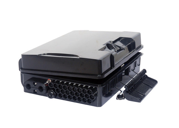 24 Çekirdekli Siyah Fiber Optik Dağıtım Kutusu Direk Kurulum PC ABS SMC